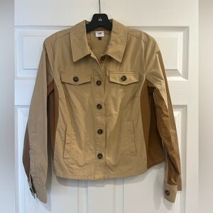 Cabi brown button-down collar mason Jacket 4301 Womens Small S